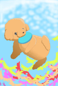 わんちゃん イラスト トイプードル